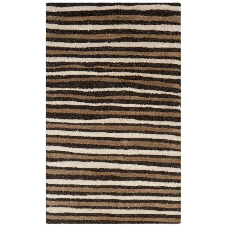 SAFAVIEH Martha Stewart MSR3619B Tilled Soil Brown Rug Image 6