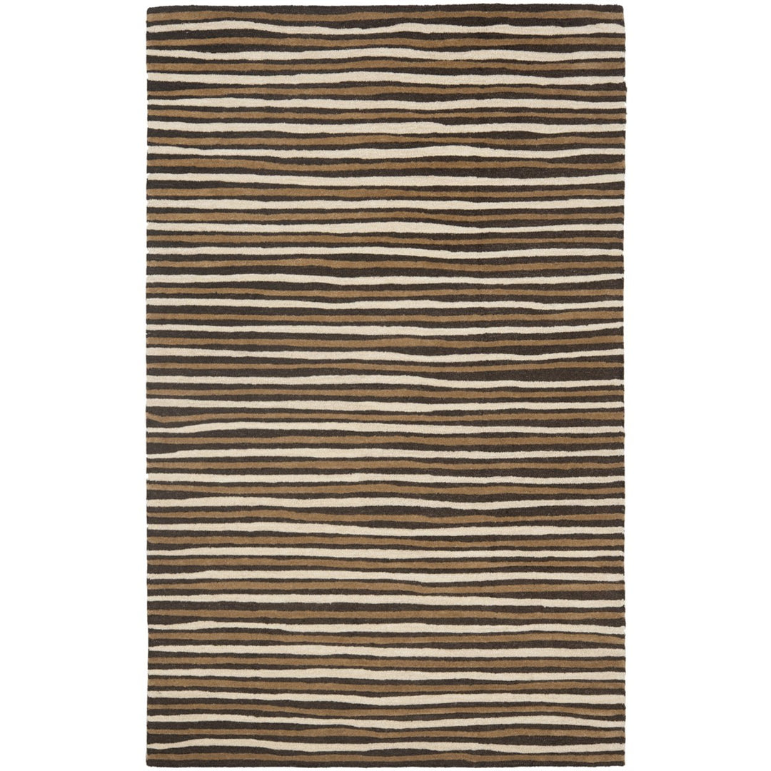 SAFAVIEH Martha Stewart MSR3619B Tilled Soil Brown Rug Image 7