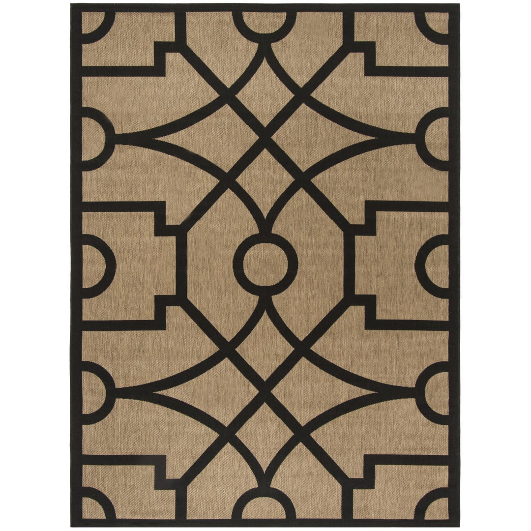 SAFAVIEH Martha Stewart MSR4121H Dark Beige / Black Rug Image 1