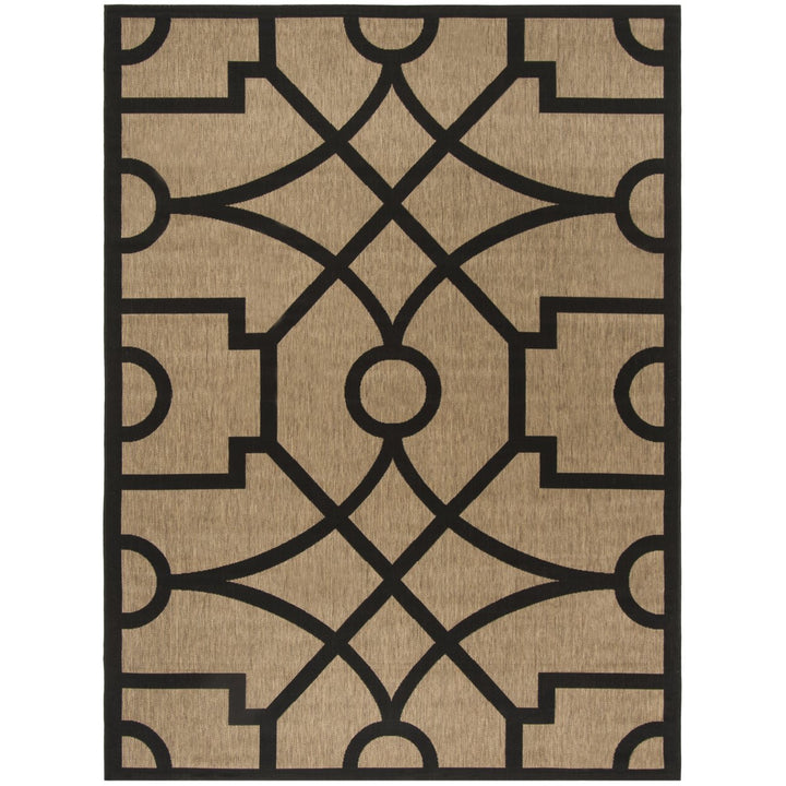 SAFAVIEH Martha Stewart MSR4121H Dark Beige / Black Rug Image 1