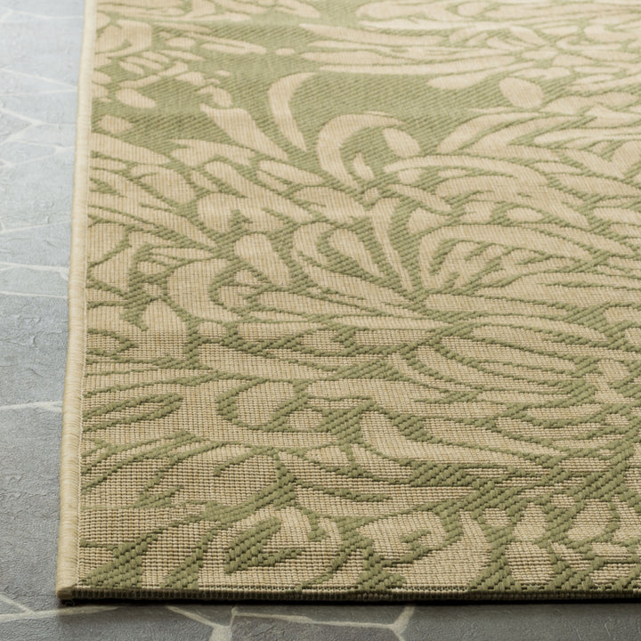 SAFAVIEH Martha Stewart MSR4125R Green / Beige Rug Image 4