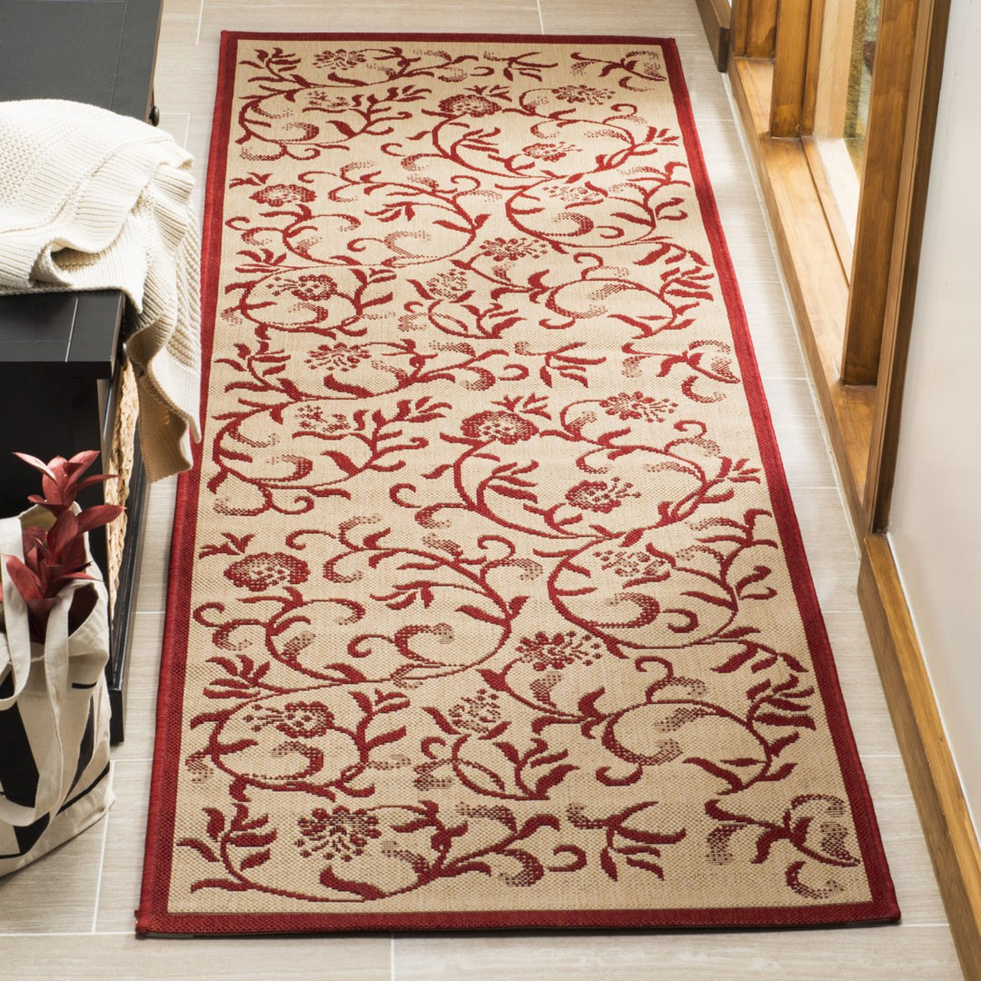 SAFAVIEH Martha Stewart MSR4251-18 Creme / Red Rug Image 2