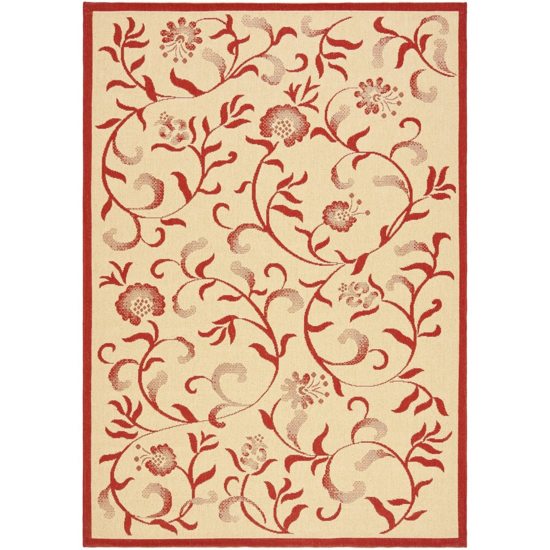 SAFAVIEH Martha Stewart MSR4251-18 Creme / Red Rug Image 5