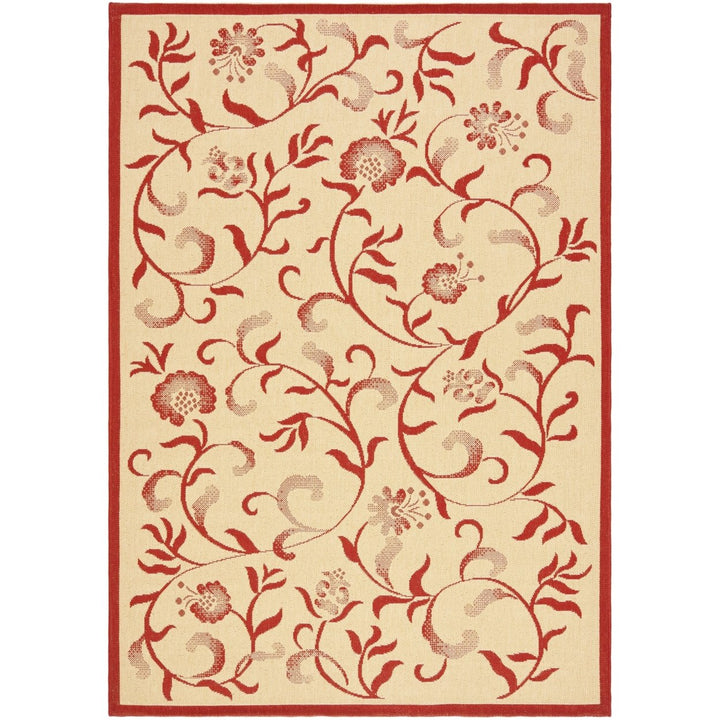 SAFAVIEH Martha Stewart MSR4251-18 Creme / Red Rug Image 5