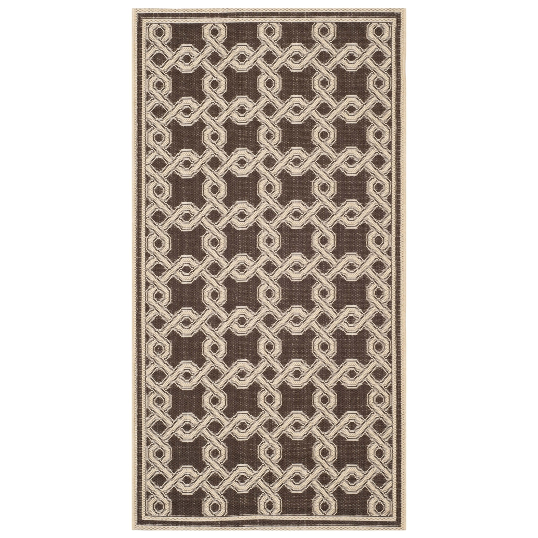 SAFAVIEH Martha Stewart MSR4253-20 Chocolate / Cream Rug Image 5