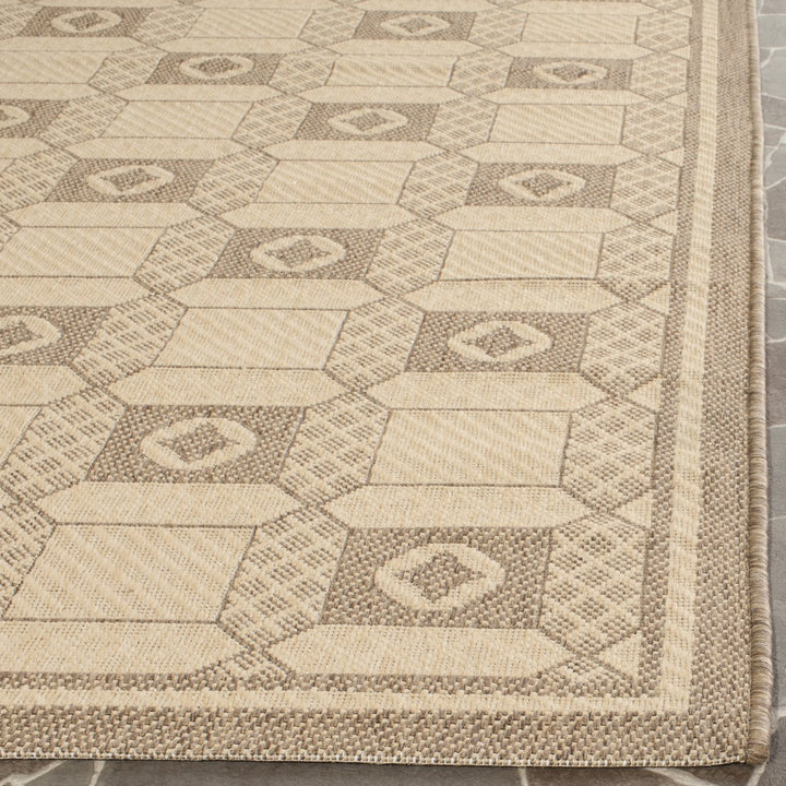 SAFAVIEH Martha Stewart MSR4254-12 Creme / Brown Rug Image 3