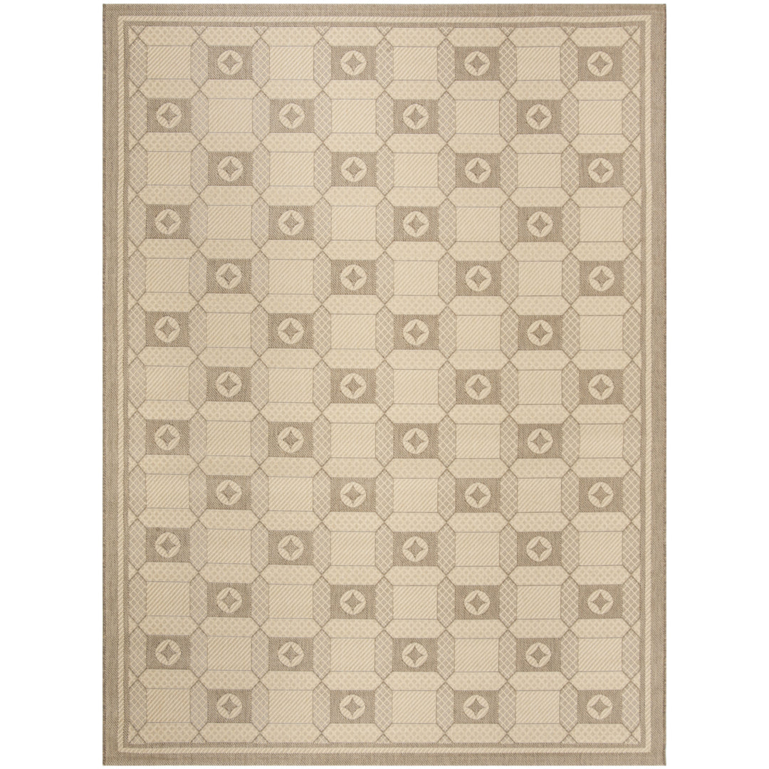 SAFAVIEH Martha Stewart MSR4254-12 Creme / Brown Rug Image 5