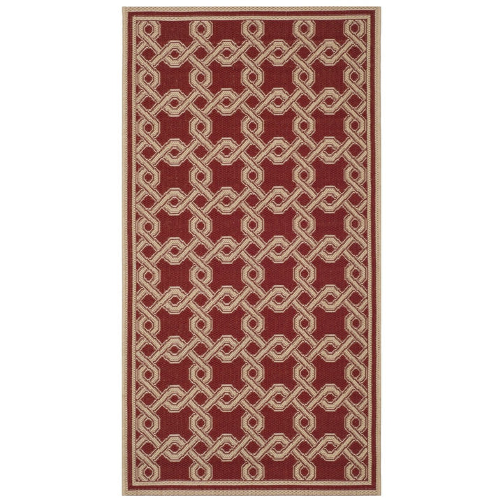 SAFAVIEH Martha Stewart MSR4253-28 Red / Creme Rug Image 5