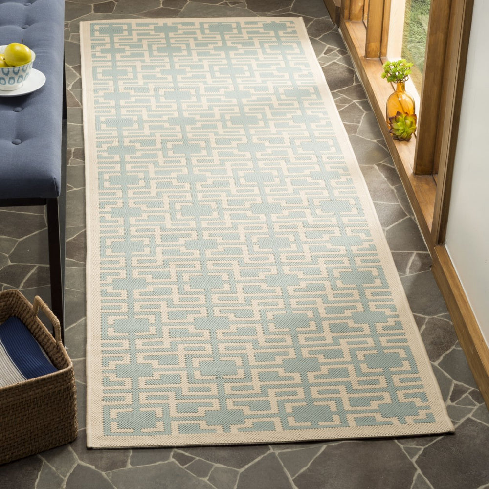 SAFAVIEH Martha Stewart MSR4281-223 Beige / Aqua Rug Image 2