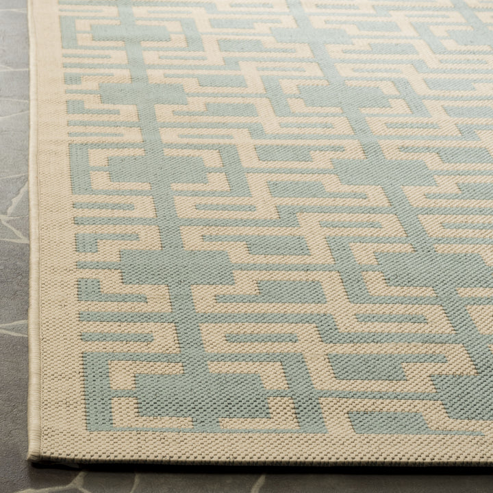 SAFAVIEH Martha Stewart MSR4281-223 Beige / Aqua Rug Image 4