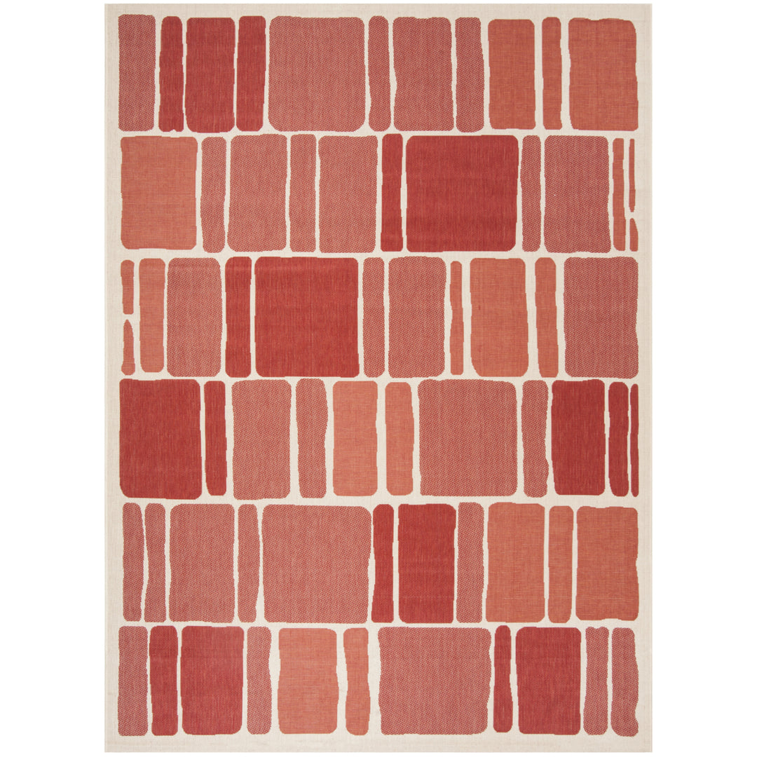 SAFAVIEH Martha Stewart MSR4289-23812 Beige / Red Rug Image 1