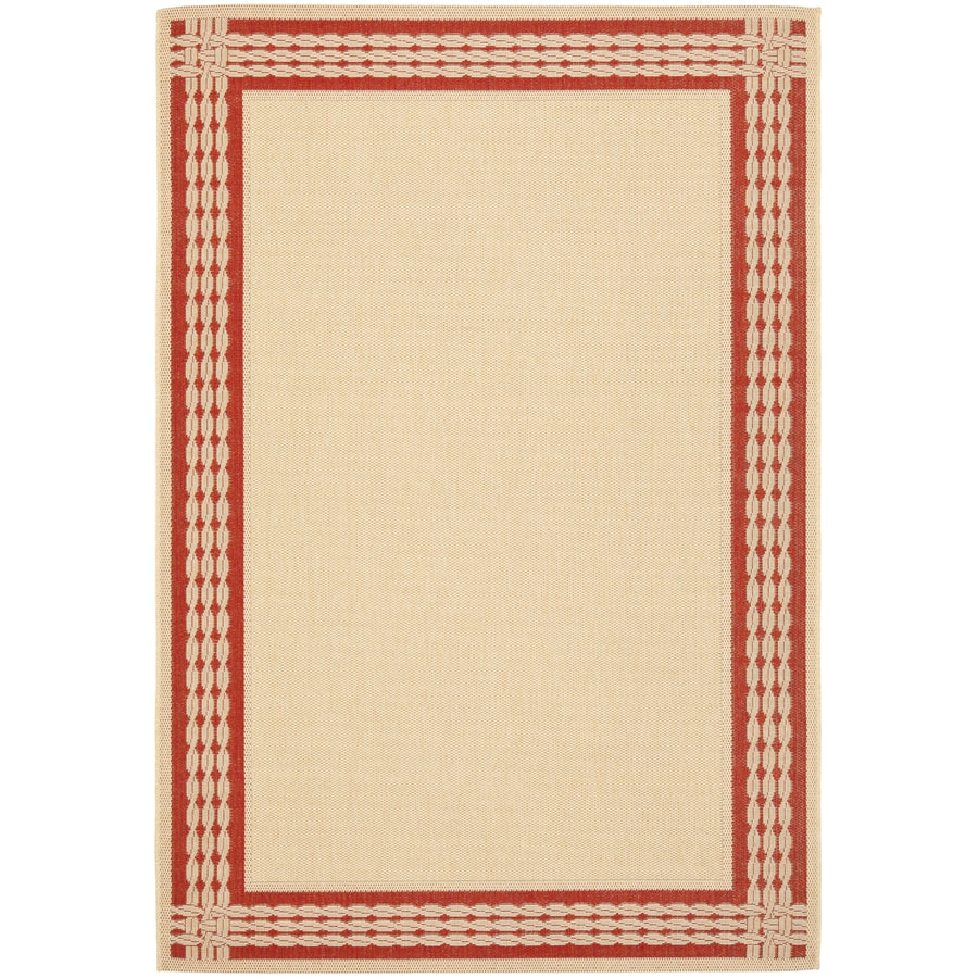 SAFAVIEH Martha Stewart MSR4291-18 Natural / Red Rug Image 1