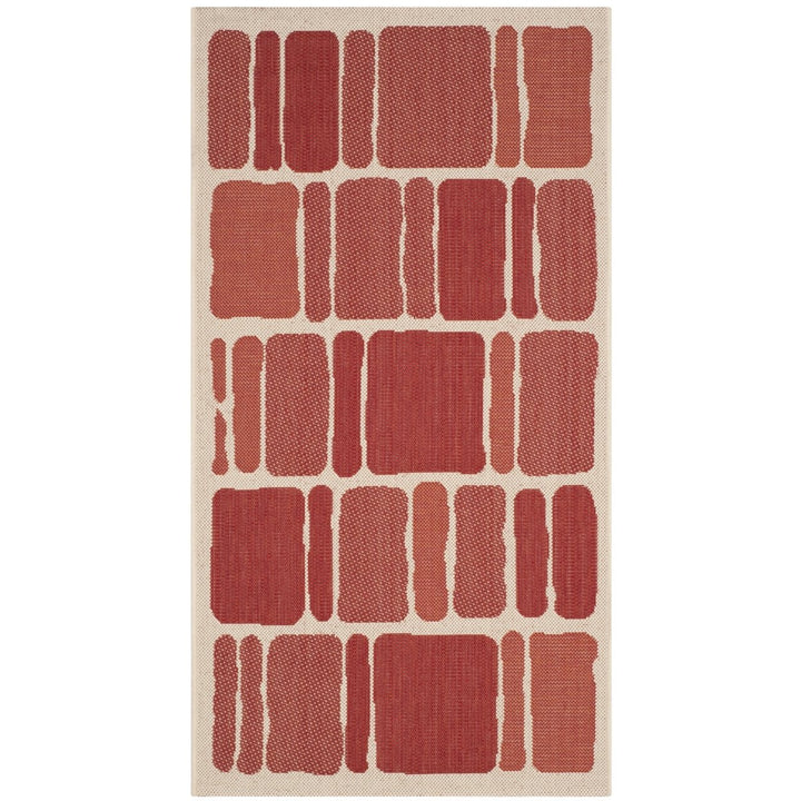 SAFAVIEH Martha Stewart MSR4289-23812 Beige / Red Rug Image 5