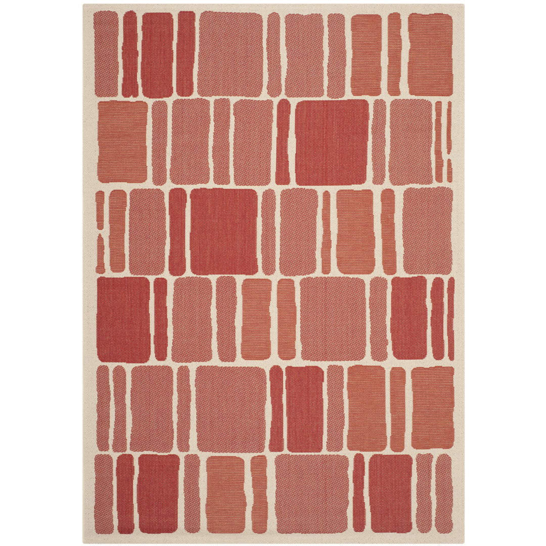 SAFAVIEH Martha Stewart MSR4289-23812 Beige / Red Rug Image 6