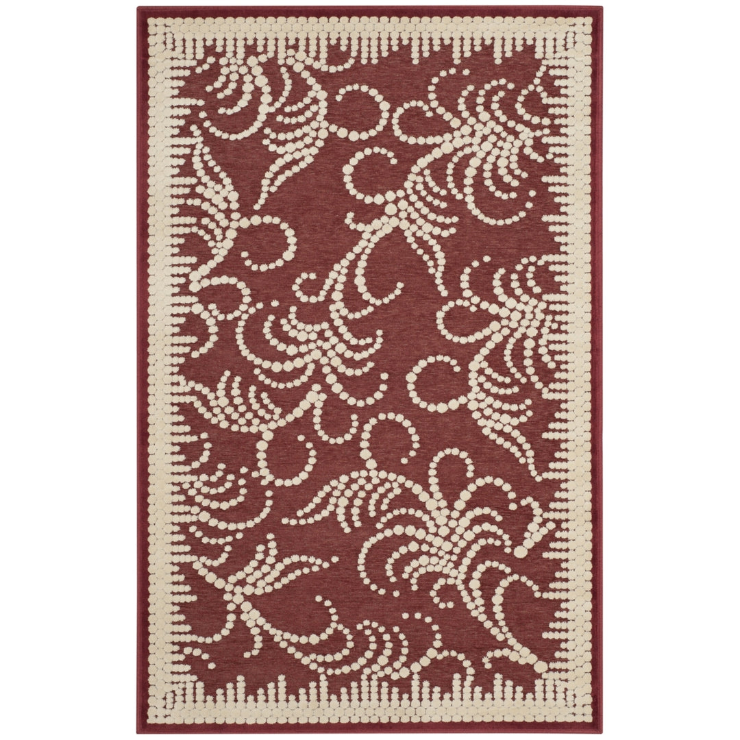 SAFAVIEH Martha Stewart MSR4449C Handmade Red /Ivory Rug Image 1