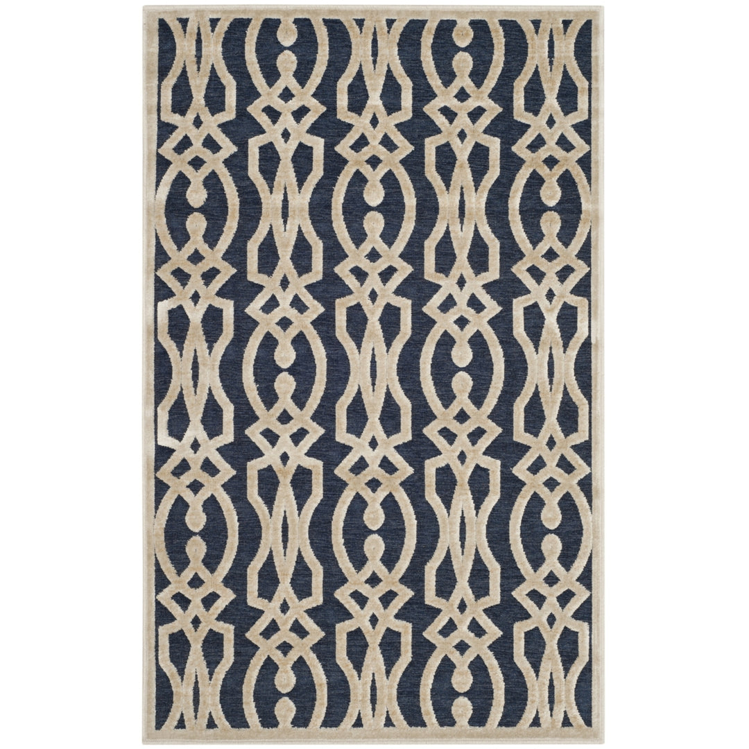 SAFAVIEH Martha Stewart MSR4485-3490 Azurite Blue Rug Image 1