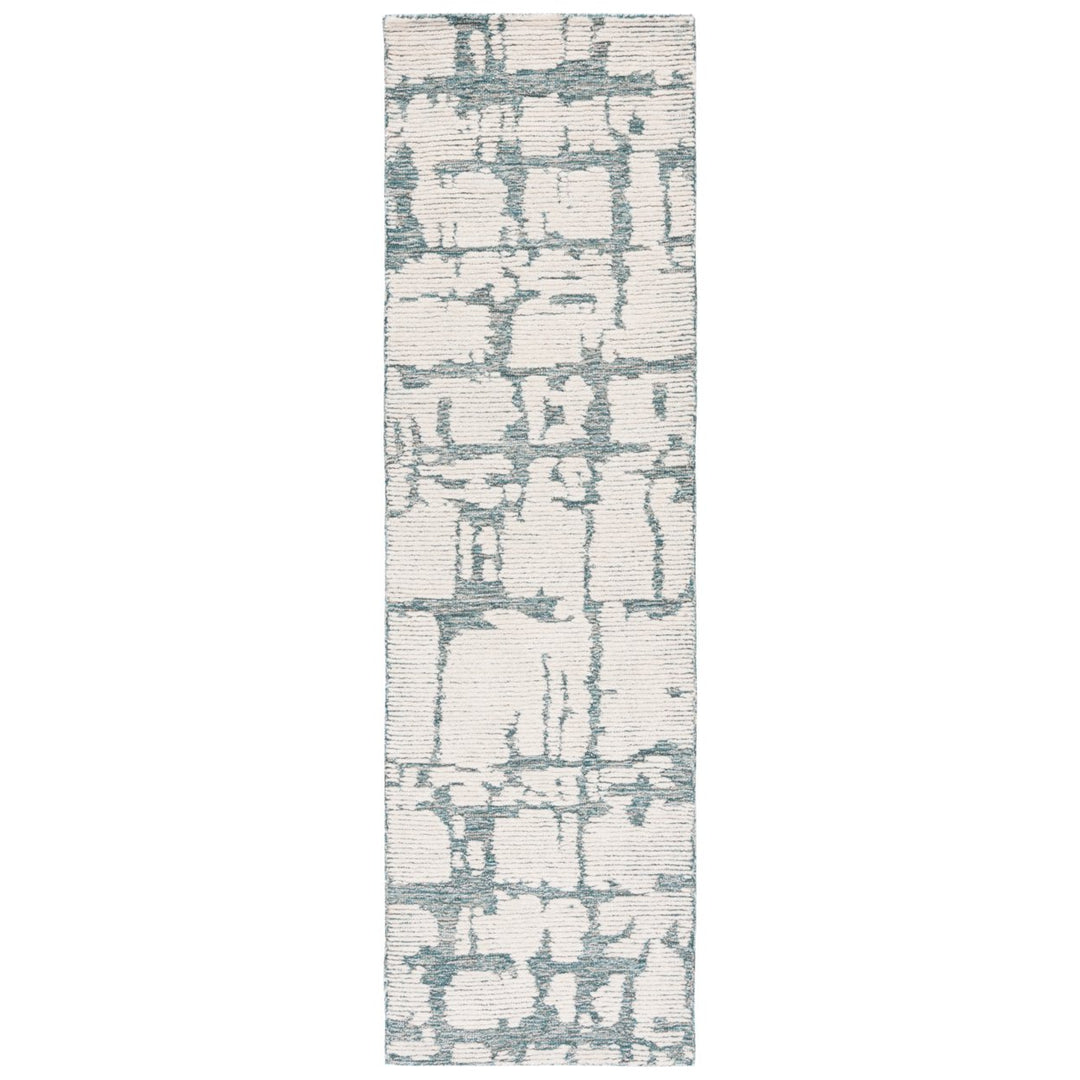 SAFAVIEH Martha Stewart MSR4533J Teal / Ivory Rug Image 3