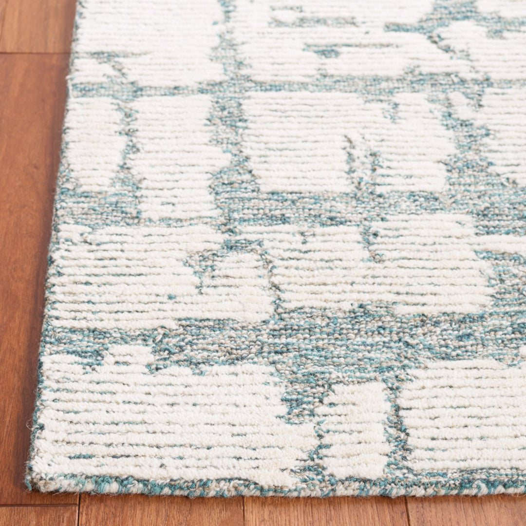 SAFAVIEH Martha Stewart MSR4533J Teal / Ivory Rug Image 4