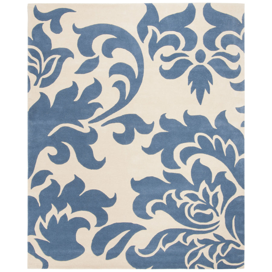 SAFAVIEH Martha Stewart MSR4546A Handmade Blue Suede Rug Image 1