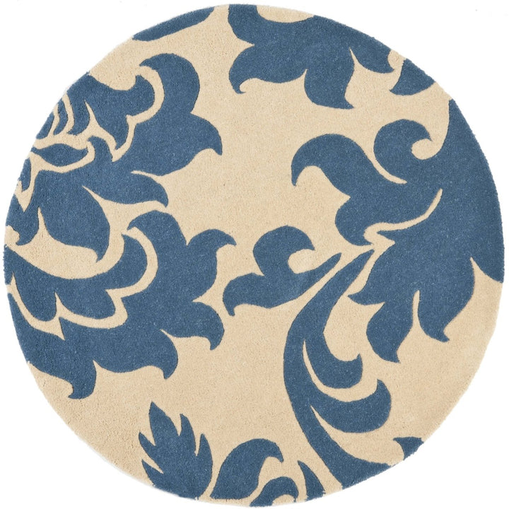 SAFAVIEH Martha Stewart MSR4546A Handmade Blue Suede Rug Image 3