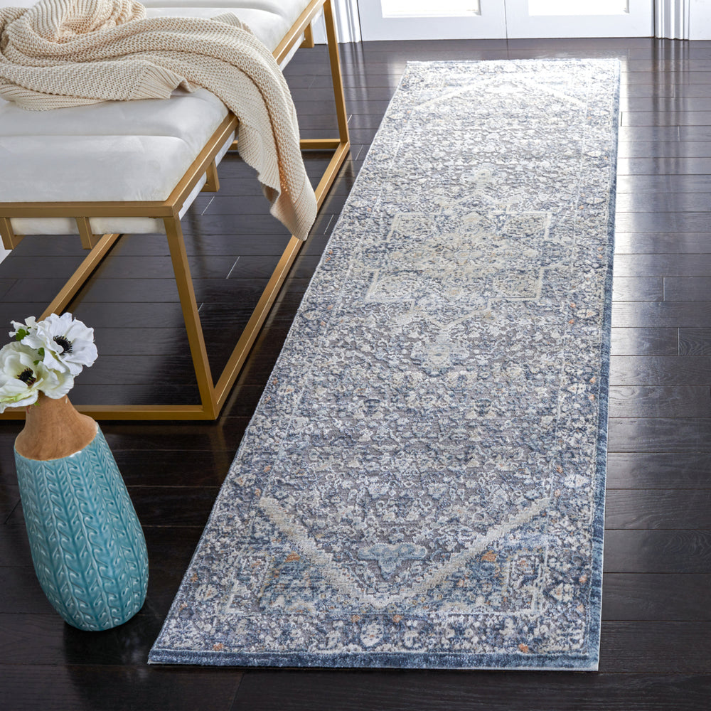 SAFAVIEH Martha Stewart MSR689M Cream / Blue Rug Image 2