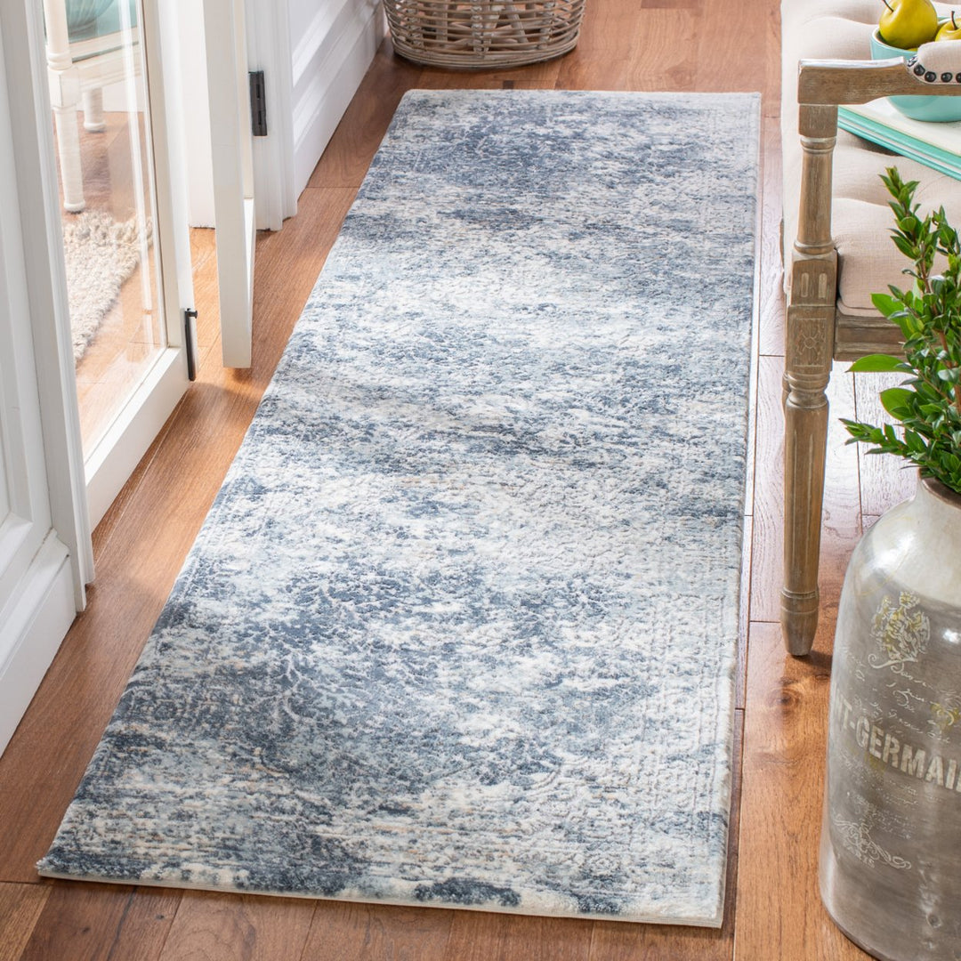 SAFAVIEH Martha Stewart MSR692M Cream / Blue Rug Image 2