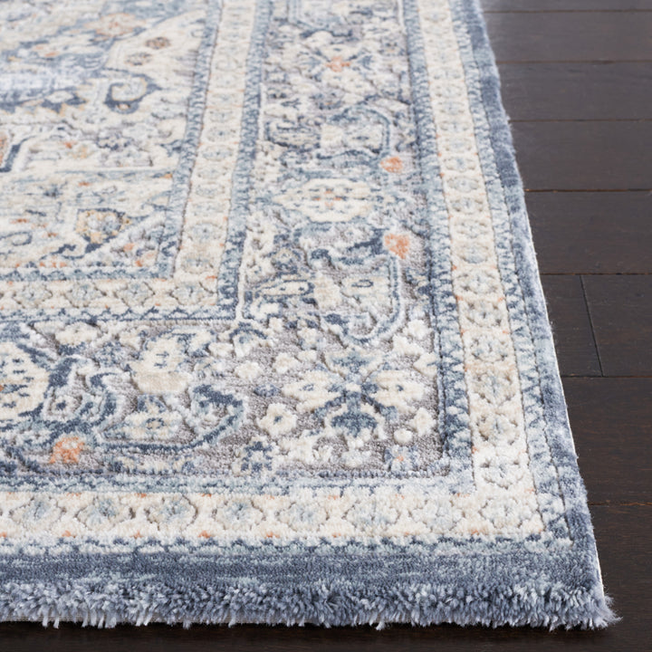 SAFAVIEH Martha Stewart MSR689M Cream / Blue Rug Image 4