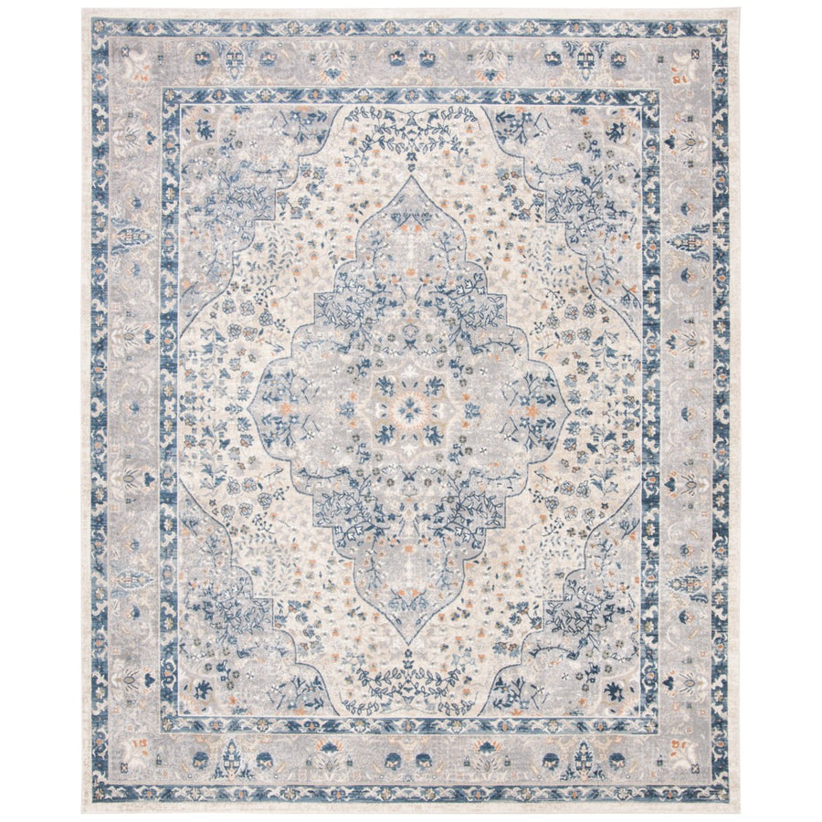 SAFAVIEH Martha Stewart MSR693D Cream / Blue Rug Image 1