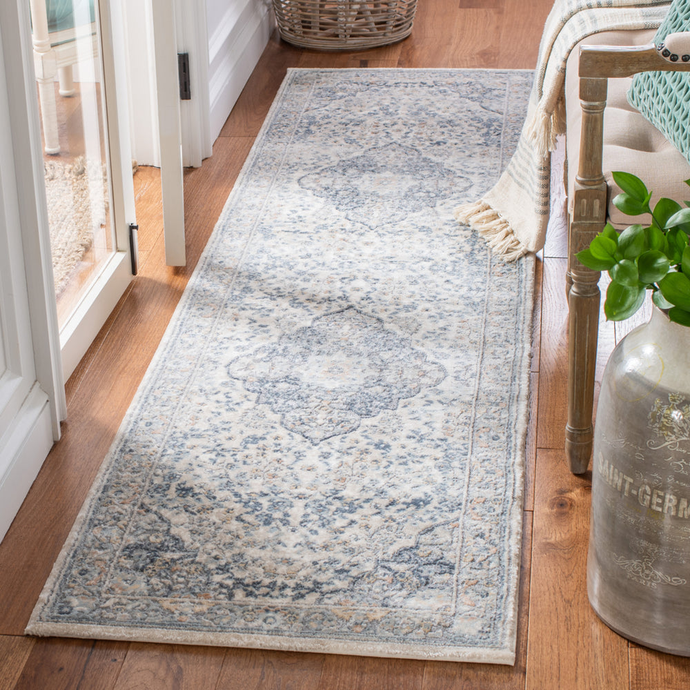 SAFAVIEH Martha Stewart MSR693D Cream / Blue Rug Image 2