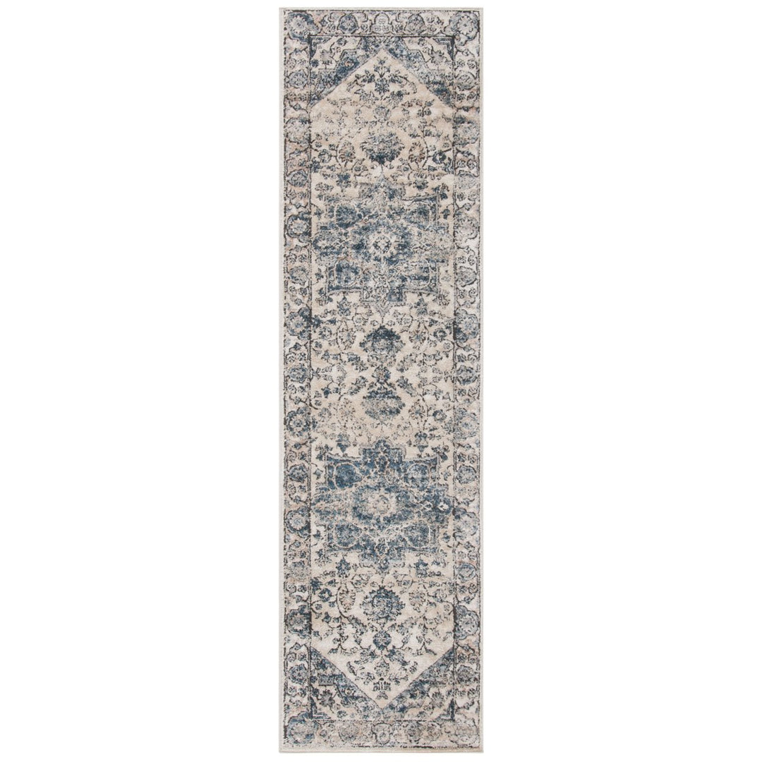 SAFAVIEH Martha Stewart MSR868A Ivory / Blue Rug Image 1