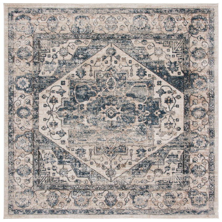 SAFAVIEH Martha Stewart MSR868A Ivory / Blue Rug Image 1