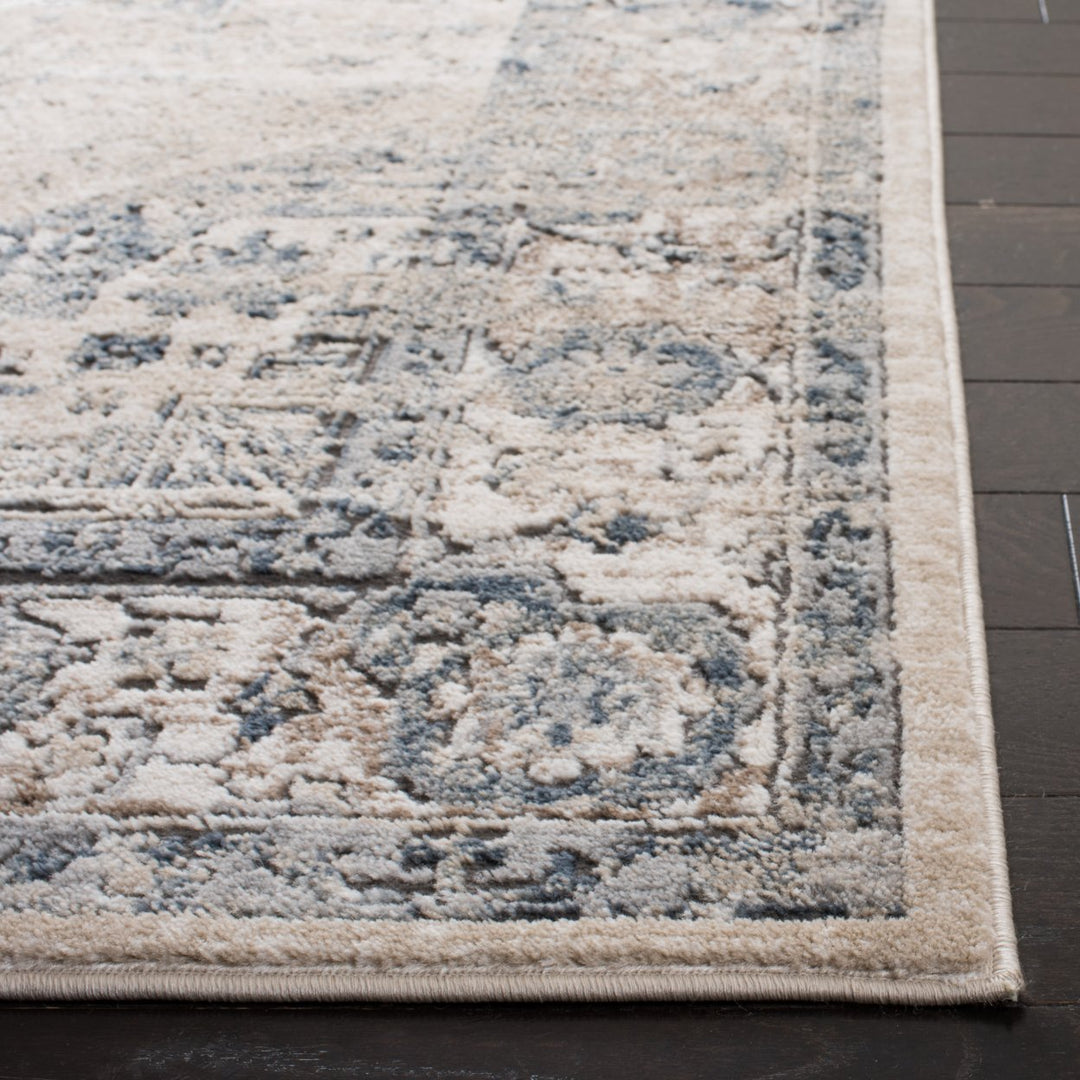 SAFAVIEH Martha Stewart MSR868A Ivory / Blue Rug Image 7