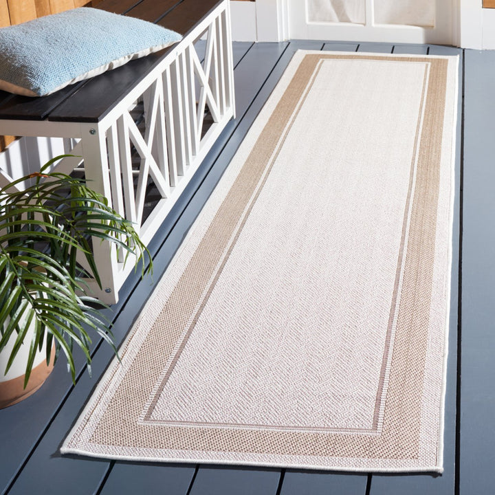 SAFAVIEH Martha Stewart Outdoor MSRO317B Ivory/ Beige Rug Image 4