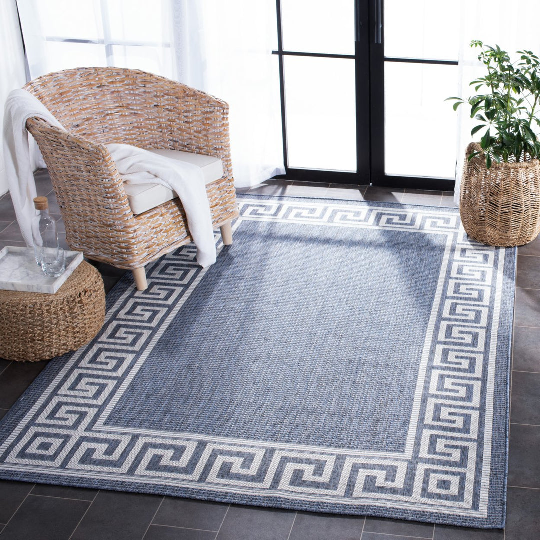 SAFAVIEH Martha Stewart Outdoor MSRO331F Grey/ Cream Rug Image 1