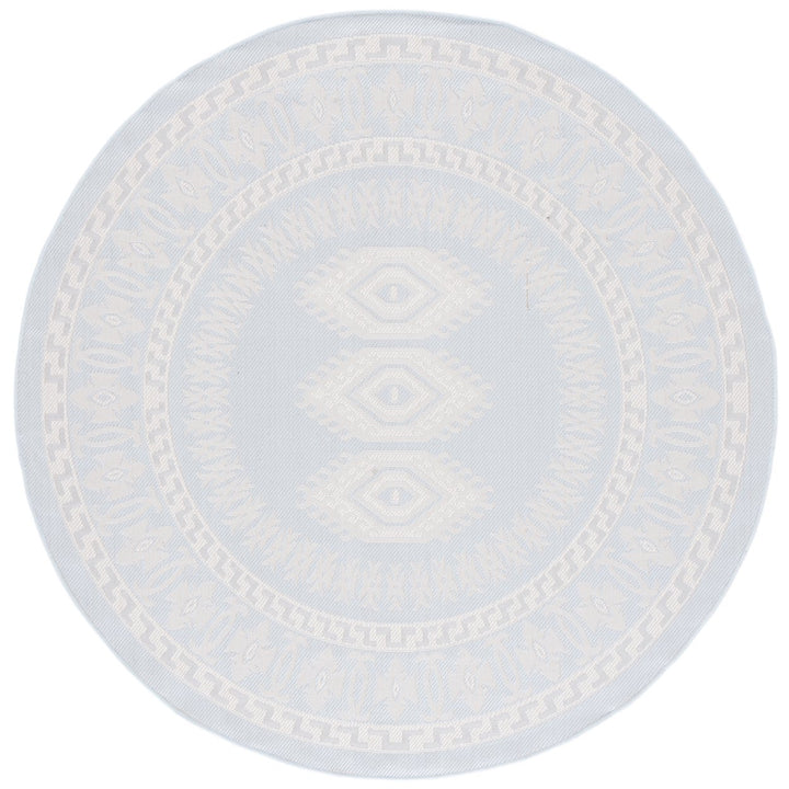 SAFAVIEH Martha Stewart Outdoor MSRO327J Aqua/Blue Ivory Rug Image 1