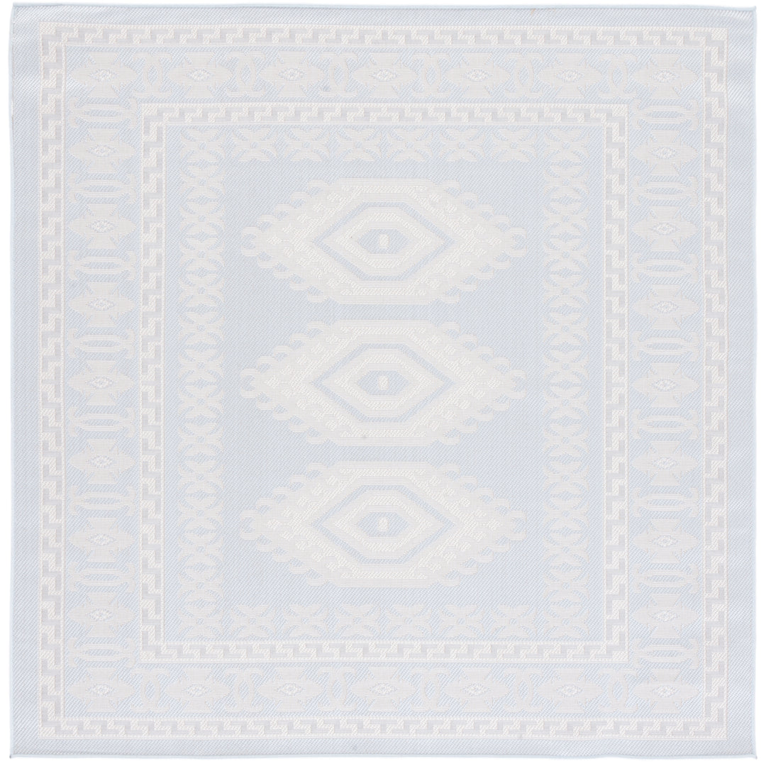 SAFAVIEH Martha Stewart Outdoor MSRO327J Aqua/Blue Ivory Rug Image 4