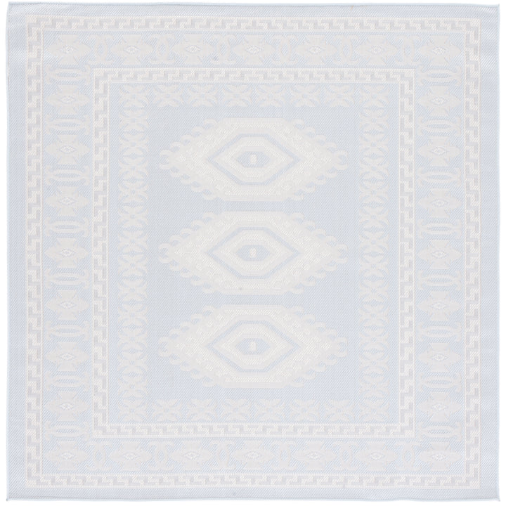 SAFAVIEH Martha Stewart Outdoor MSRO327J Aqua/Blue Ivory Rug Image 4