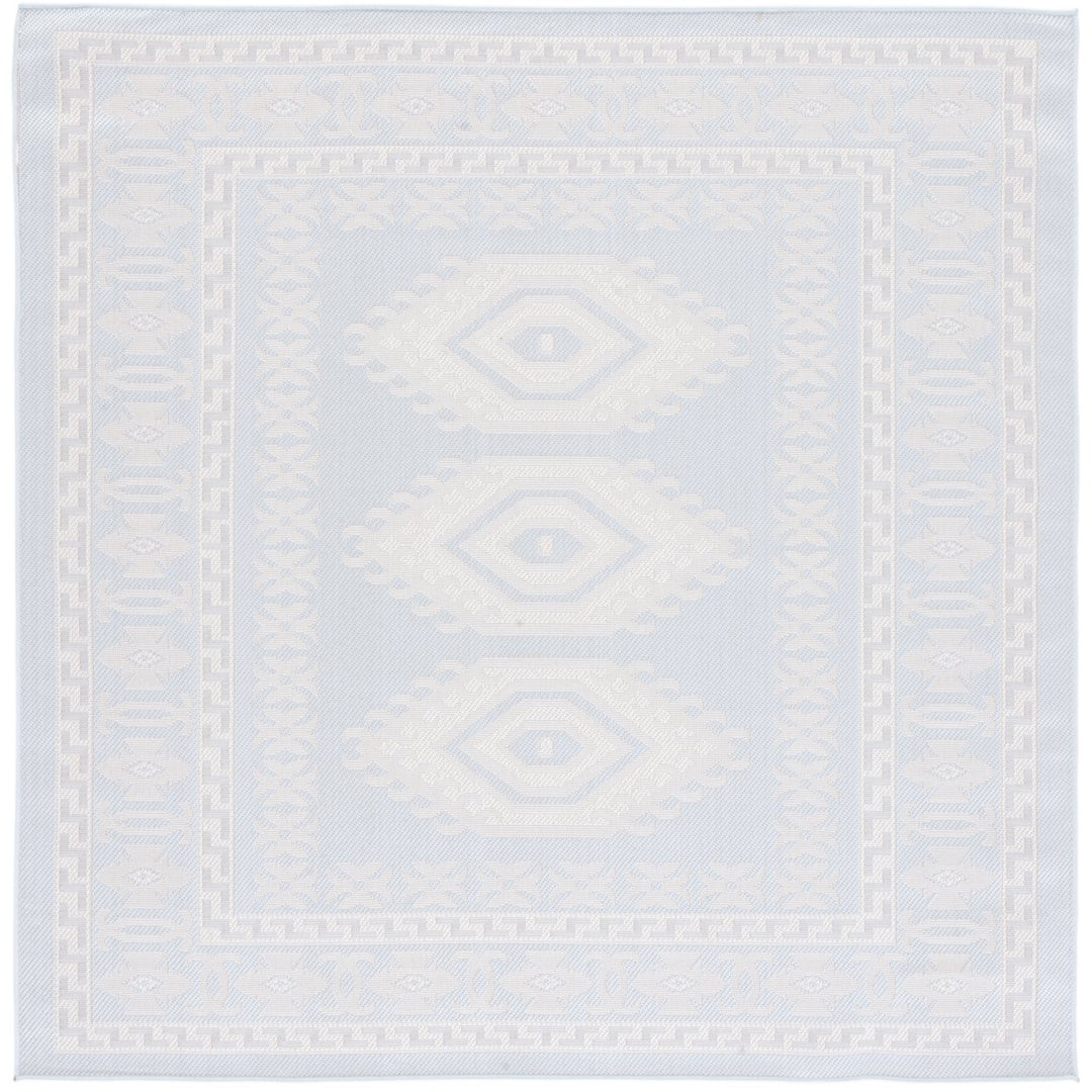 SAFAVIEH Martha Stewart Outdoor MSRO327J Aqua/Blue Ivory Rug Image 1