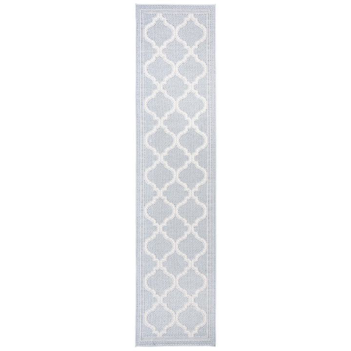 SAFAVIEH Martha Stewart Outdoor MSRO336J Aqua/ Cream Rug Image 1