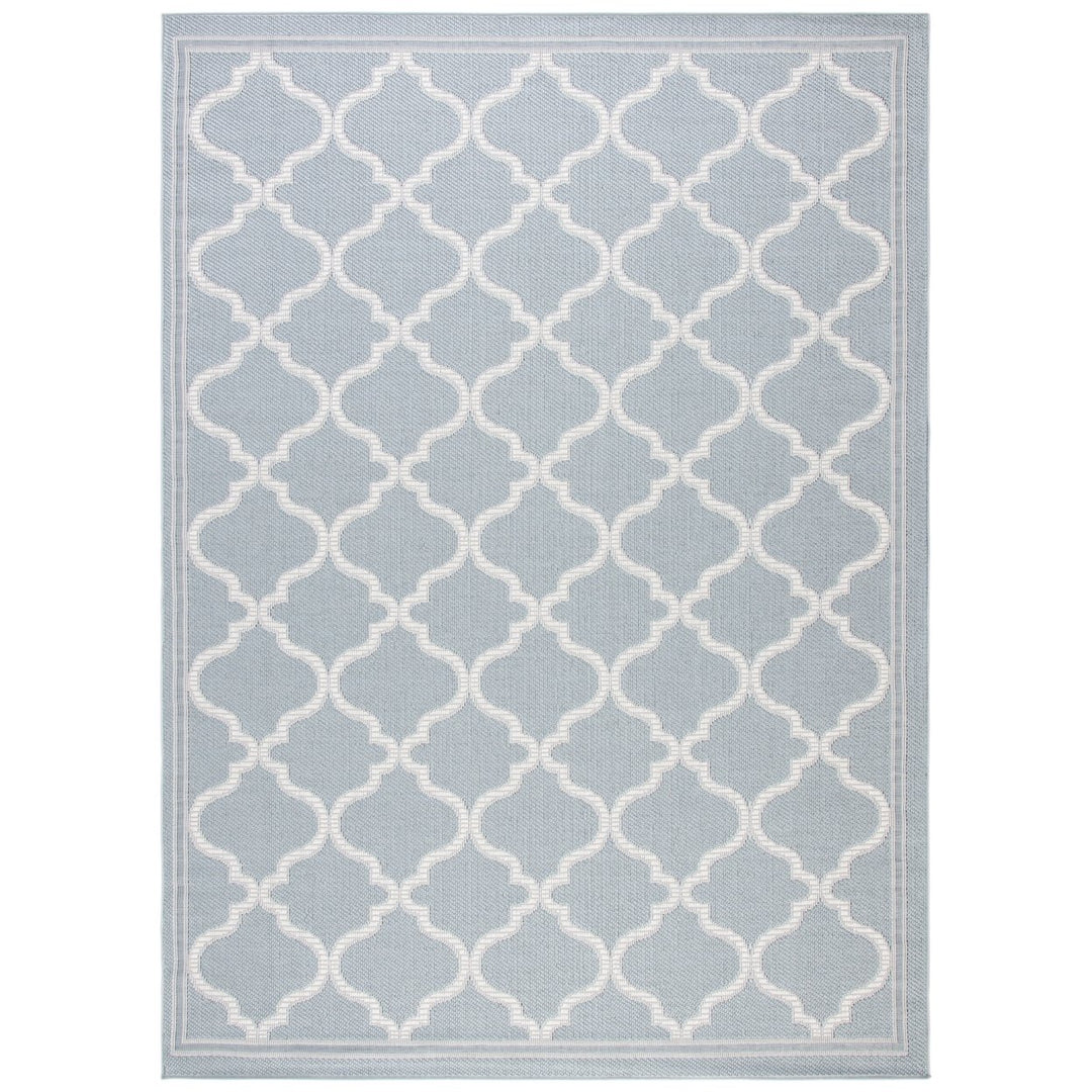 SAFAVIEH Martha Stewart Outdoor MSRO336J Aqua/ Cream Rug Image 1