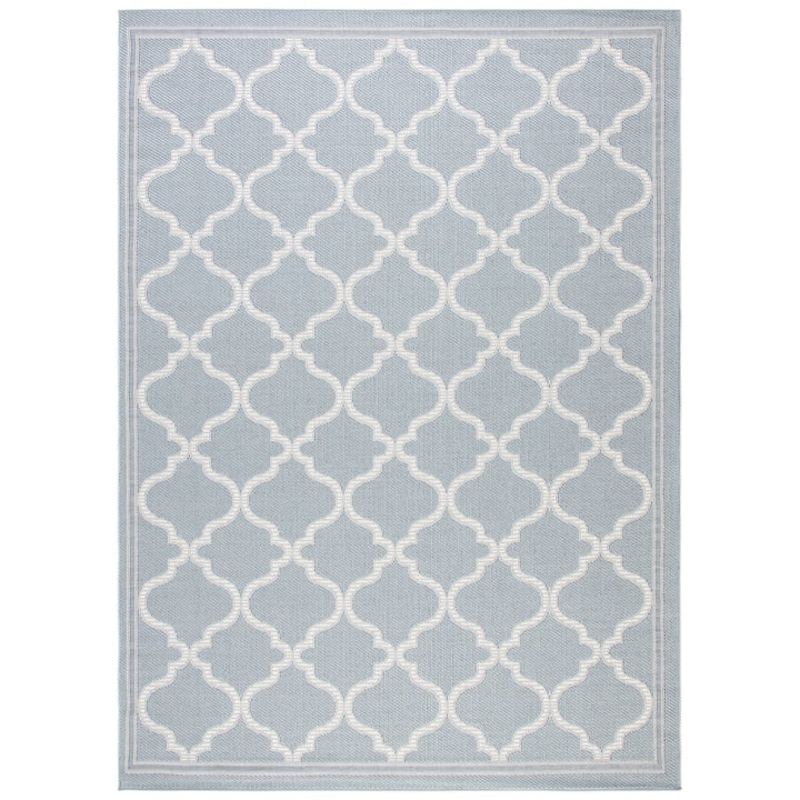 SAFAVIEH Martha Stewart Outdoor MSRO336J Aqua/ Cream Rug Image 1