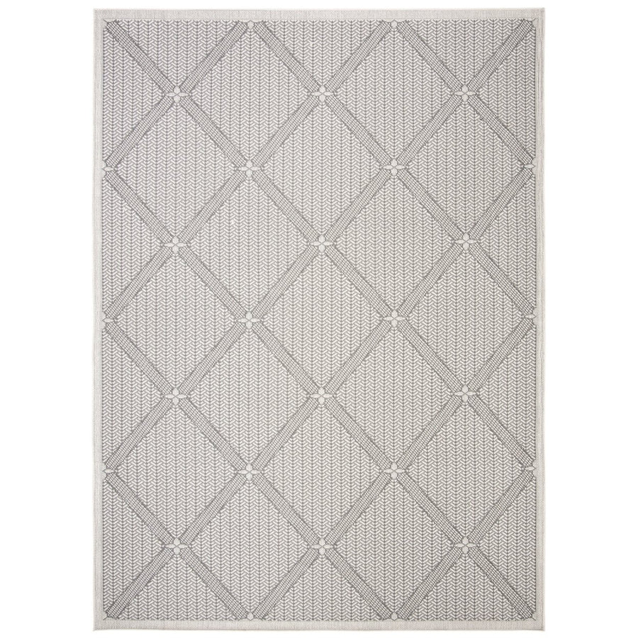 SAFAVIEH Martha Stewart Outdoor MSRO339H Charcoal/ Beige Rug Image 1