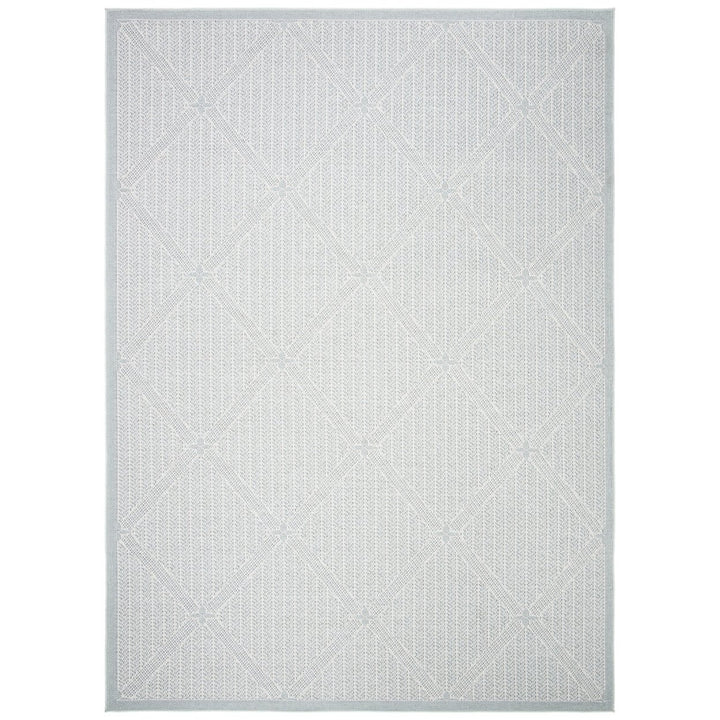 SAFAVIEH Martha Stewart Outdoor MSRO339G Silver/ Grey Rug Image 1