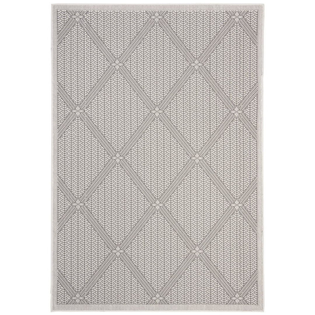 SAFAVIEH Martha Stewart Outdoor MSRO339H Charcoal/ Beige Rug Image 1