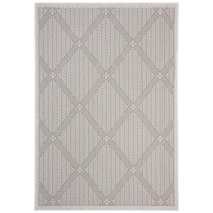 SAFAVIEH Martha Stewart Outdoor MSRO339H Charcoal/ Beige Rug Image 1