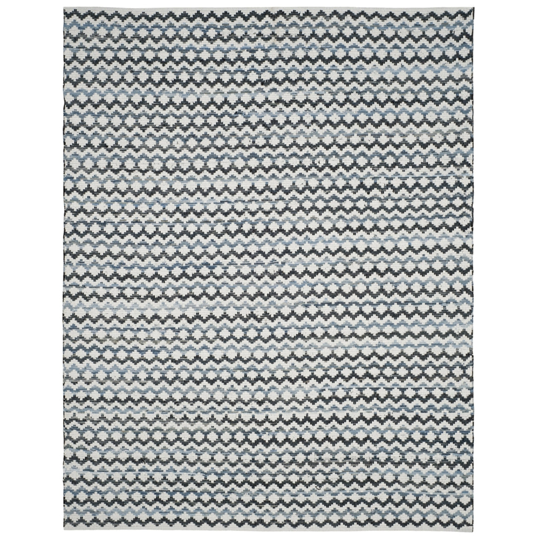 SAFAVIEH Montauk MTK120A Handwoven Ivory Blue /Black Rug Image 1