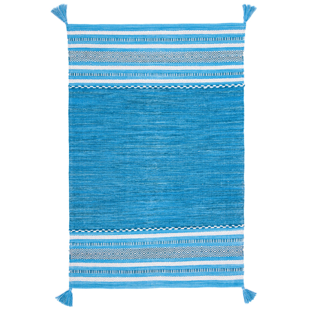 SAFAVIEH Montauk MTK215M Handwoven Blue / Grey Rug Image 2