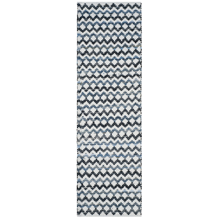 SAFAVIEH Montauk MTK120A Handwoven Ivory Blue /Black Rug Image 5