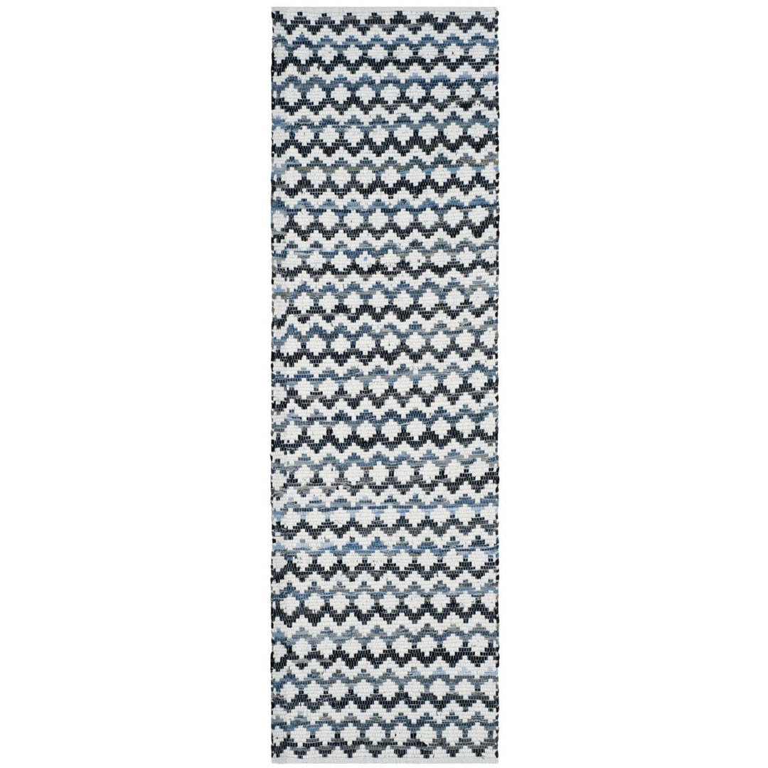 SAFAVIEH Montauk MTK120A Handwoven Ivory Blue /Black Rug Image 1