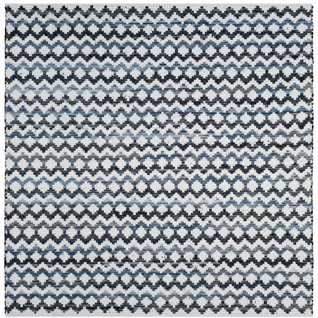 SAFAVIEH Montauk MTK120A Handwoven Ivory Blue /Black Rug Image 6